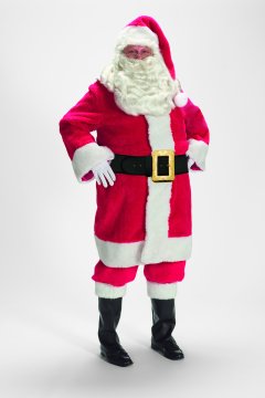 Deluxe Old-Fashioned Long Santa Suit