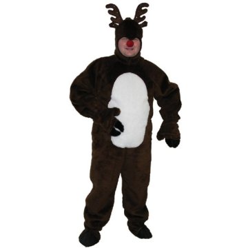 Open Face Reindeer Mascot Costume