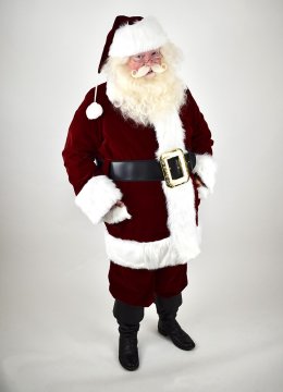 Velvet Santa Suit with Overalls