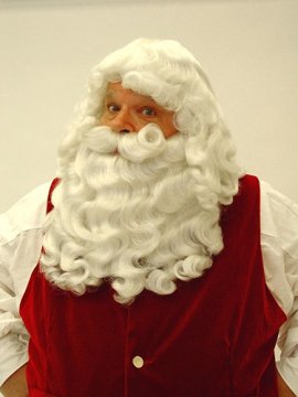 Planetsanta.com > Beards and Wigs > Realistic white Santa Claus beard ...