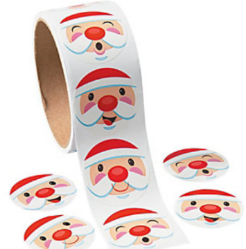 Santa Face Sticker Roll