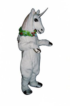 Unicorn With Christmas Garland